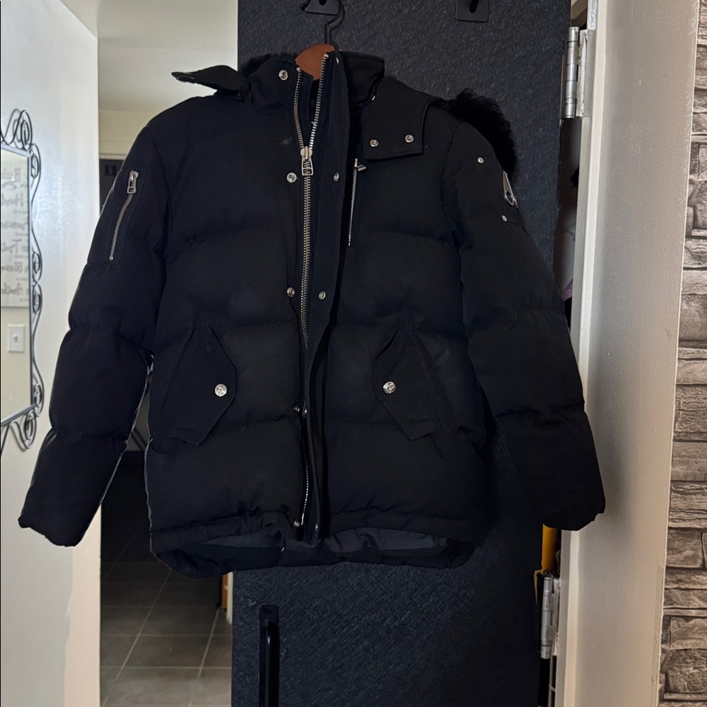 Moose Knuckles Black Puffer Jacket